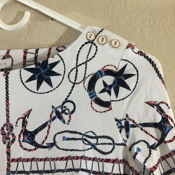 Charter Club Printed 3/4 Sleeves Pullover Top SP - Picture 5 of 5